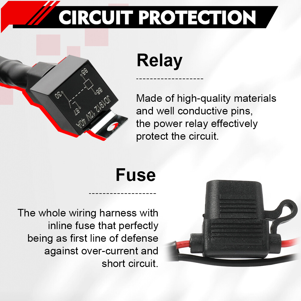 Pair 5" LED Work Lights Super Bright Offroad Driving Auxiliary Pods +2leads Wire