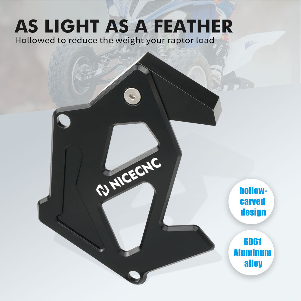 NICECNC Case Saver Chain Guide Guard For Yamaha Raptor 700 700R 2006-2023 Black