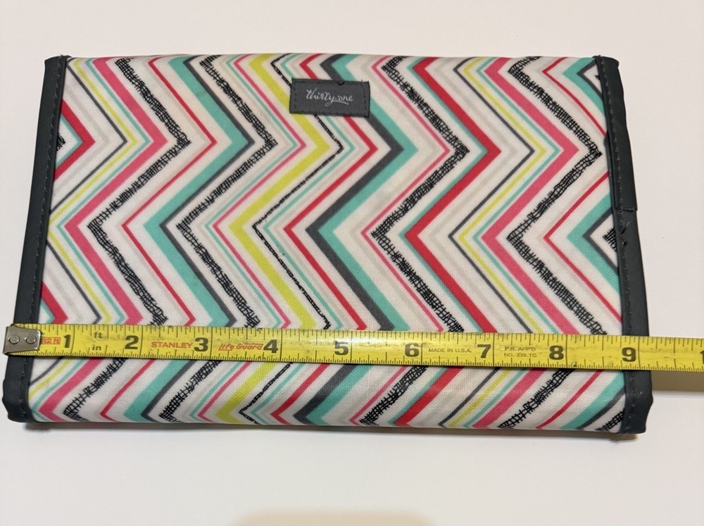 Fold And Go With Notepad By Thirty One Polka Dot And Chevron Pattern Multi