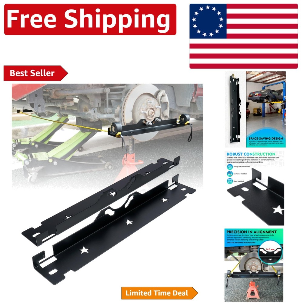 Steel Wheel Alignment Tool - Precise Toe Alignment with Hanging Holes