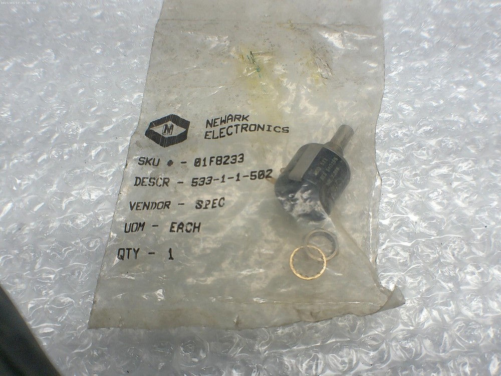 NEWARK ELECTRONICS 533-1-1-502 POTENTIOMETER NSMP