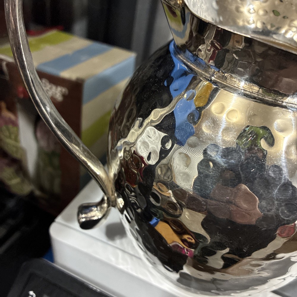 Hammered Silver Plate Pitcher Made in India