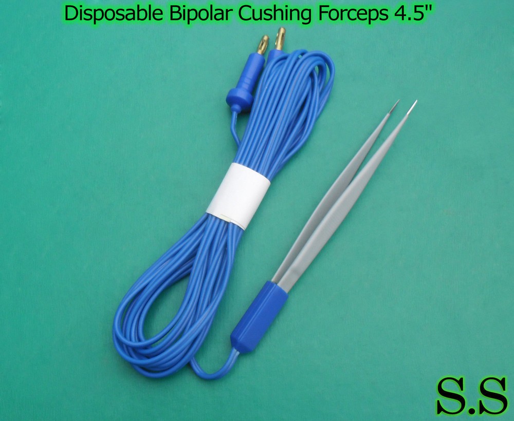 Disposable Bipolar Cushing Forceps 4.5" Electrosurgical Instruments, EL-031