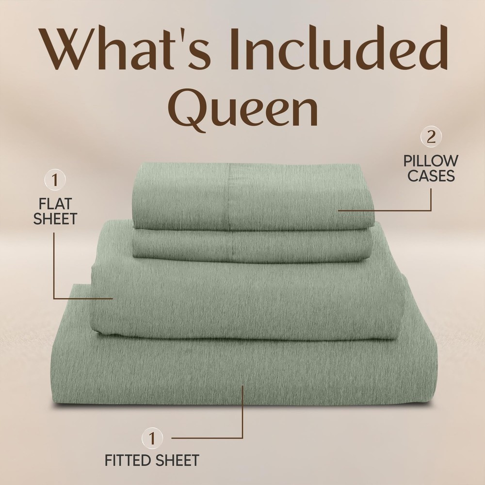 Utopia Bedding Queen Sheet Set – 4 Piece Bed Sheets for Queen Size Bed, Soft ...