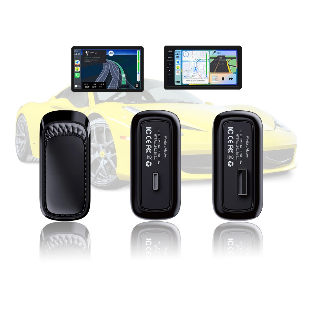 2-in-1 Wireless CarPlay Android Auto Adapter Plug & Play USB For iPhone Android