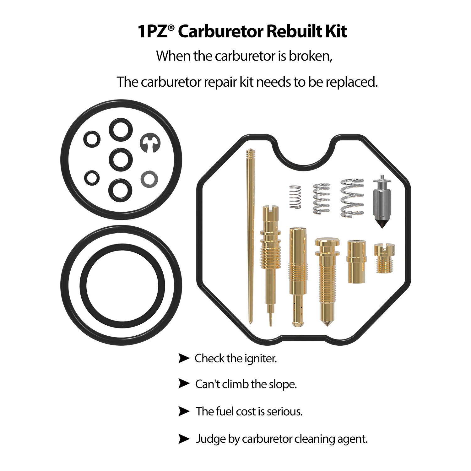 HONDA Carburetor Carb Rebuild Kit ATC200ES ATC200M ATC200X ATC200 BIG RED