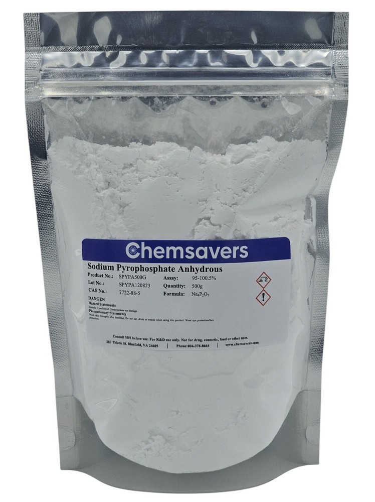 Sodium Pyrophosphate Anhydrous, 95-100.5%, 500g
