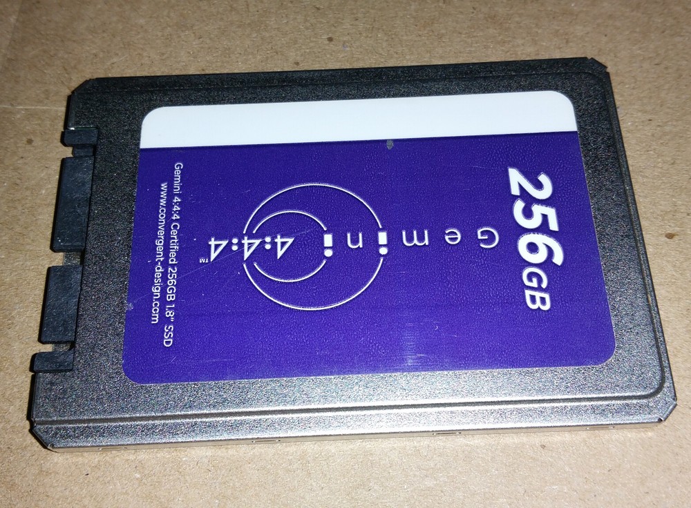 Convergent Design 256GB SSD Solid State Drive Memory for Gemini 4:4:4 Video