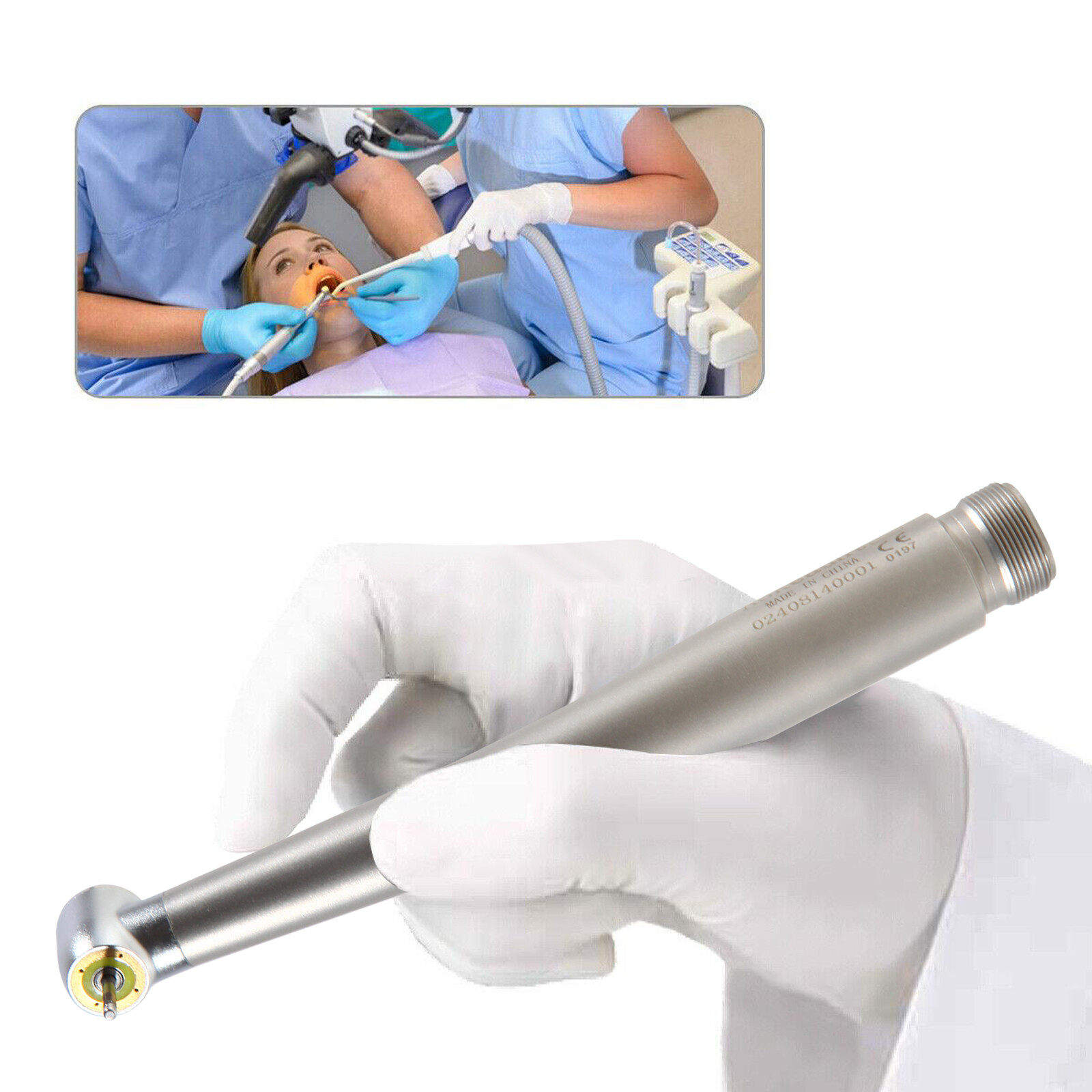 Dental LED High Speed Handpiece Shadowless E-Generator Air Turbine Handpiece 2/4