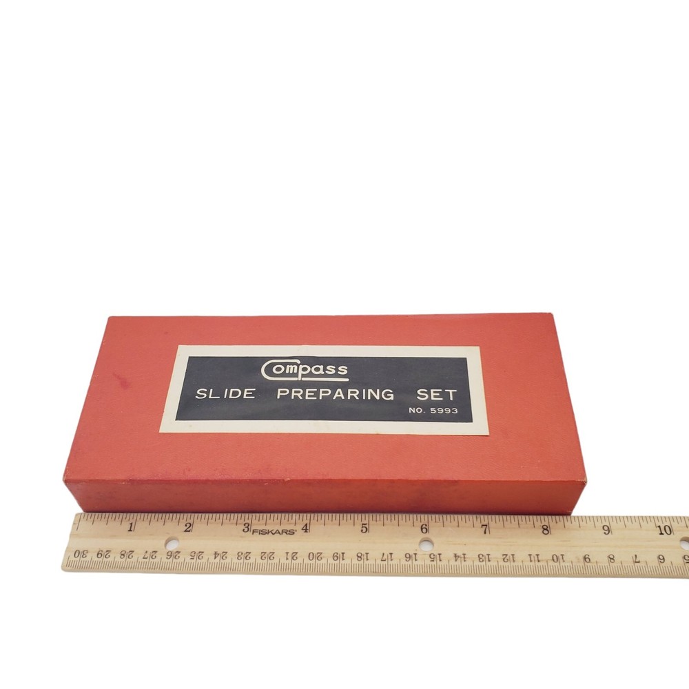Compass Slide Preparing Set No. 5993 Microscope Glass Science Kit VTG