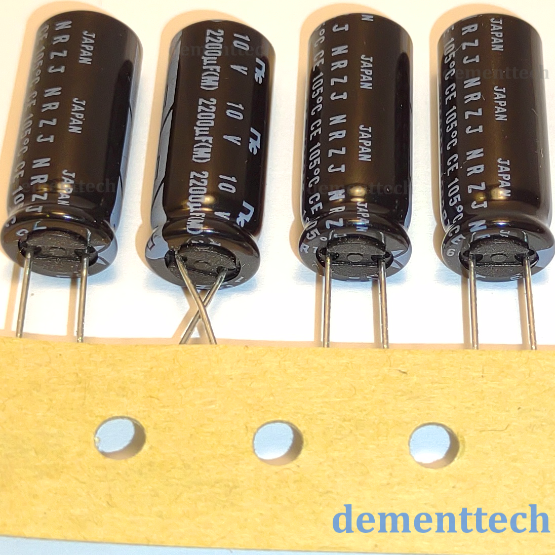 4x Nippon NIC NRZJ 2200uF 10V Long Life Low-ESR 105C radial capacitors caps 10mm