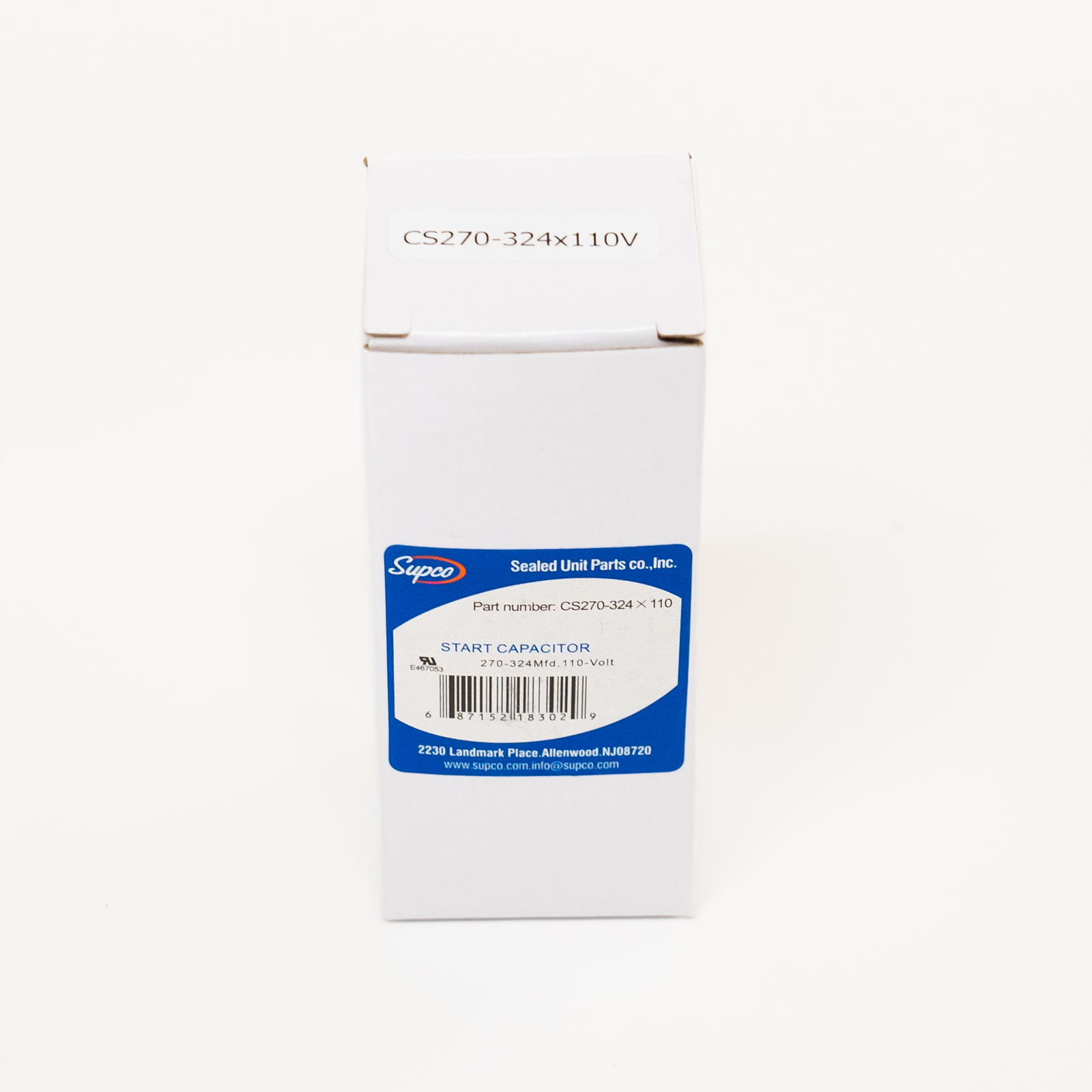 Supco Motor Start Capacitor 270-324 MFD UF / 110 VAC