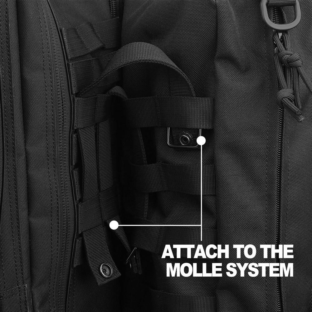 AMYIPO Tactical Pouch Multi-Purpose Large Capacity Increment Black (2 PCS)