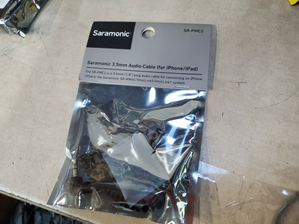 Saramonic 3.5mm Output audio Cable to IOS Dev SR-PMC2