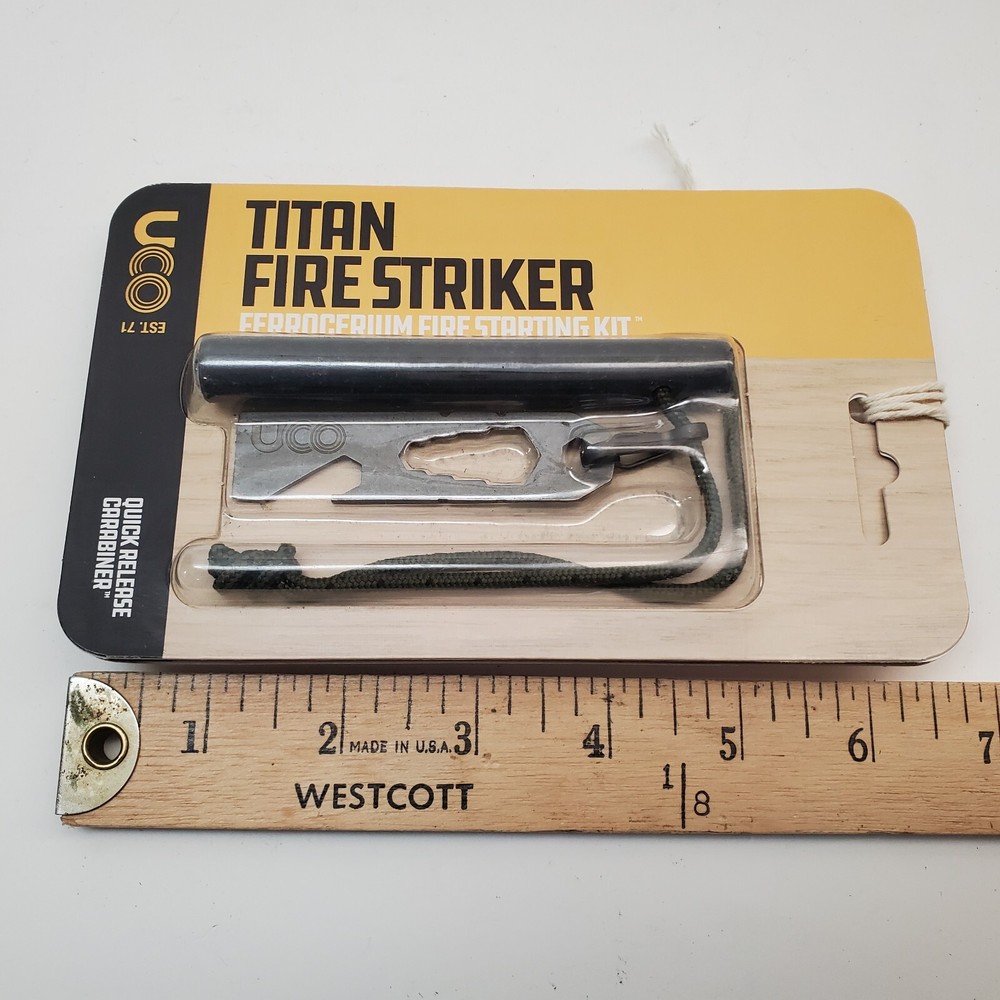 2x UCO TITAN FIRE STRIKER FERROCERIUM FIRE STARTING KIT WITH MULTITOOL STRIKER