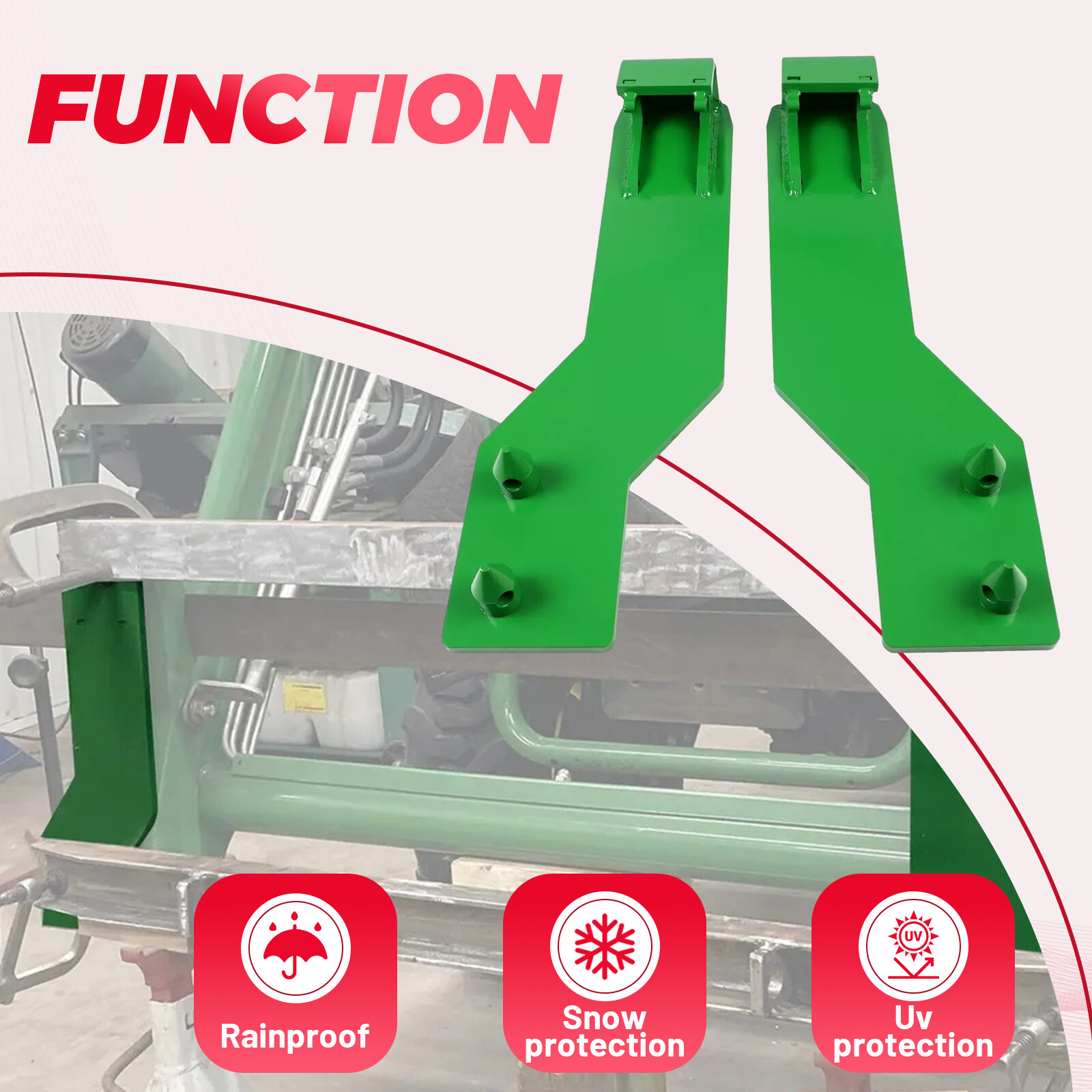 HECASA Tractor Loader Quick Tach Weld On Mounting Brackets For John Deere
