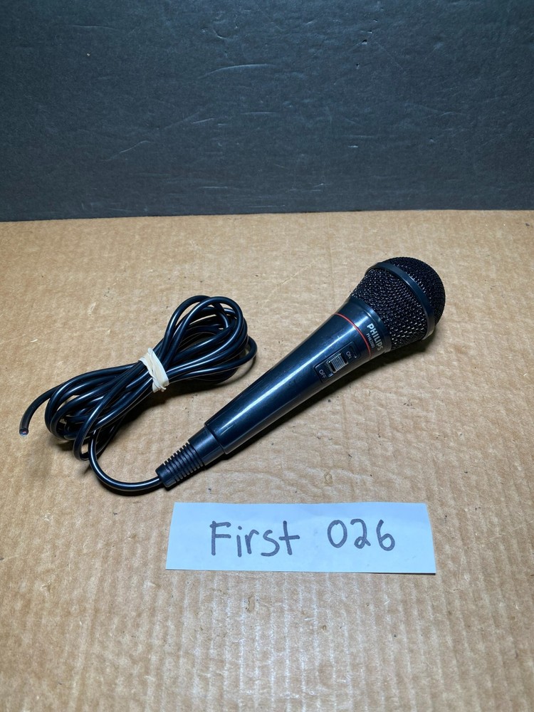 Philips PH62080 Dynamic Cable Microphone Used Mic Works Ships Fast!!!