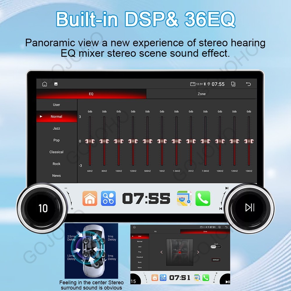 CarPlay 4+64GB For Toyota Sienna 2004-2010 Android 13 Car Stereo Radio Navi GPS