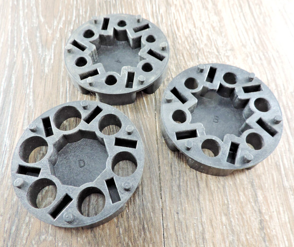 3 Lee Auto Disk Powder Measure Inserts A, B, & D