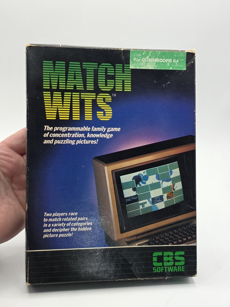 Match Wits Commodore 64 (CBS Software) 1983 Vintage Rare Diskette Complete