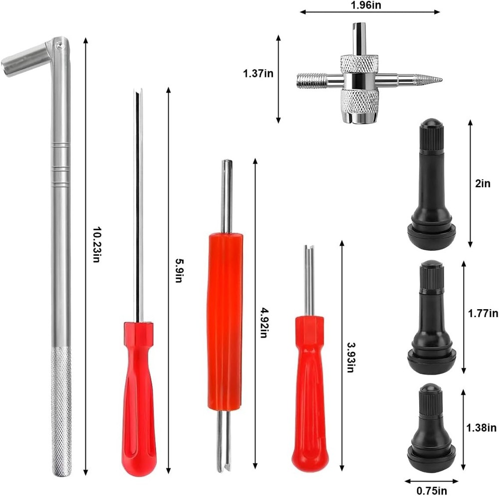 Valve Stem Puller Installer Tool, 5Pcs TR412, TR413, TR414 40 PCS