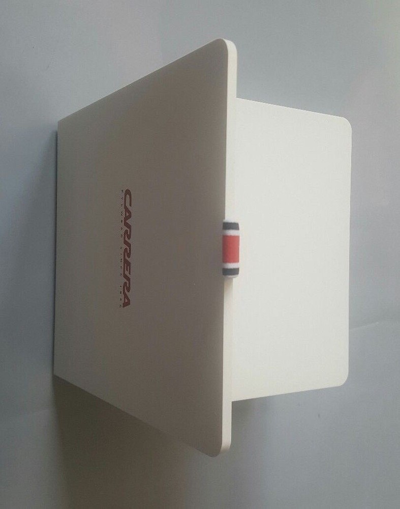 CARRERA TWO PIECE LOGO DISPLAY UNIT IN WHITE PLEXIGLASS