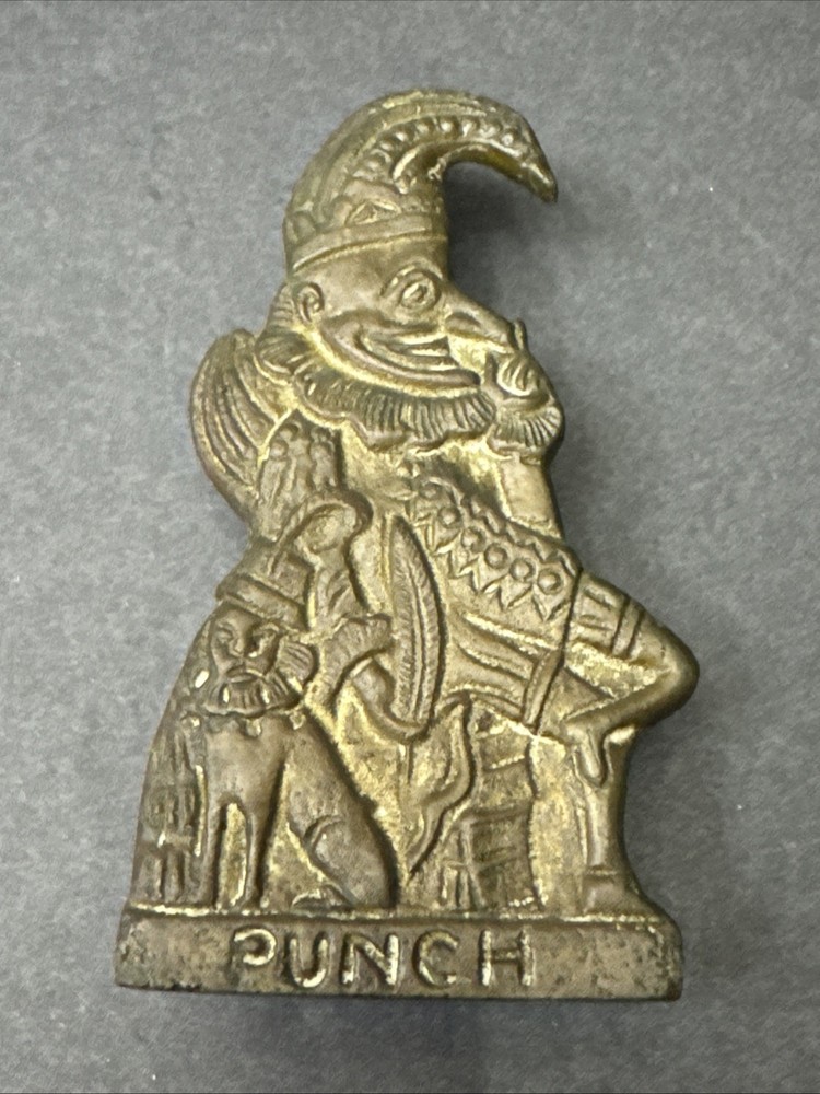 Antique Solid Brass Mr Punch & Judy Door Knocker