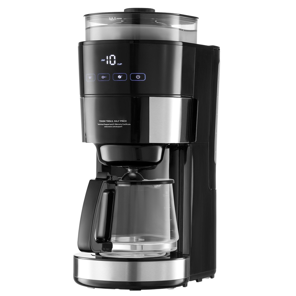 Grind & Brew Coffee Maker 10 Cup Drip Coffee Machine w/ 3 Brew Strength Control