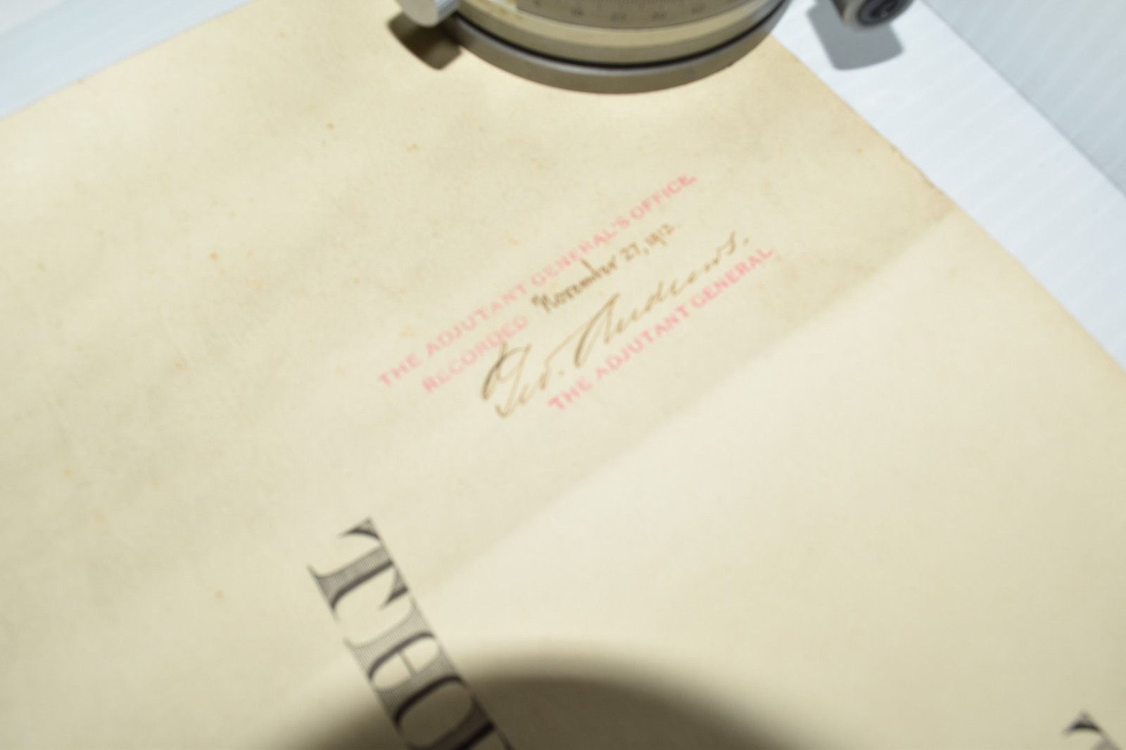 US OFFICIAL MILITARY COMMISSION NOV 1912 SIGNED BY PRESIDENT WILLIAM TAFT (AYK2)