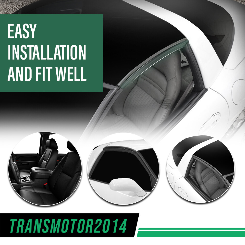 Fit For 1997-2004 Chevy Corvette Targa Top Mounted Side Weatherstrip Seal Pair