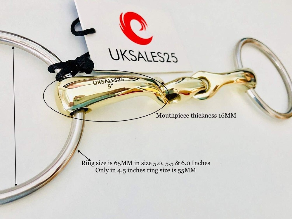 Loose Ring Snaffle Curved Oval MP GS & SS (UKSALES25®) *SAME DAY DISPATCH*