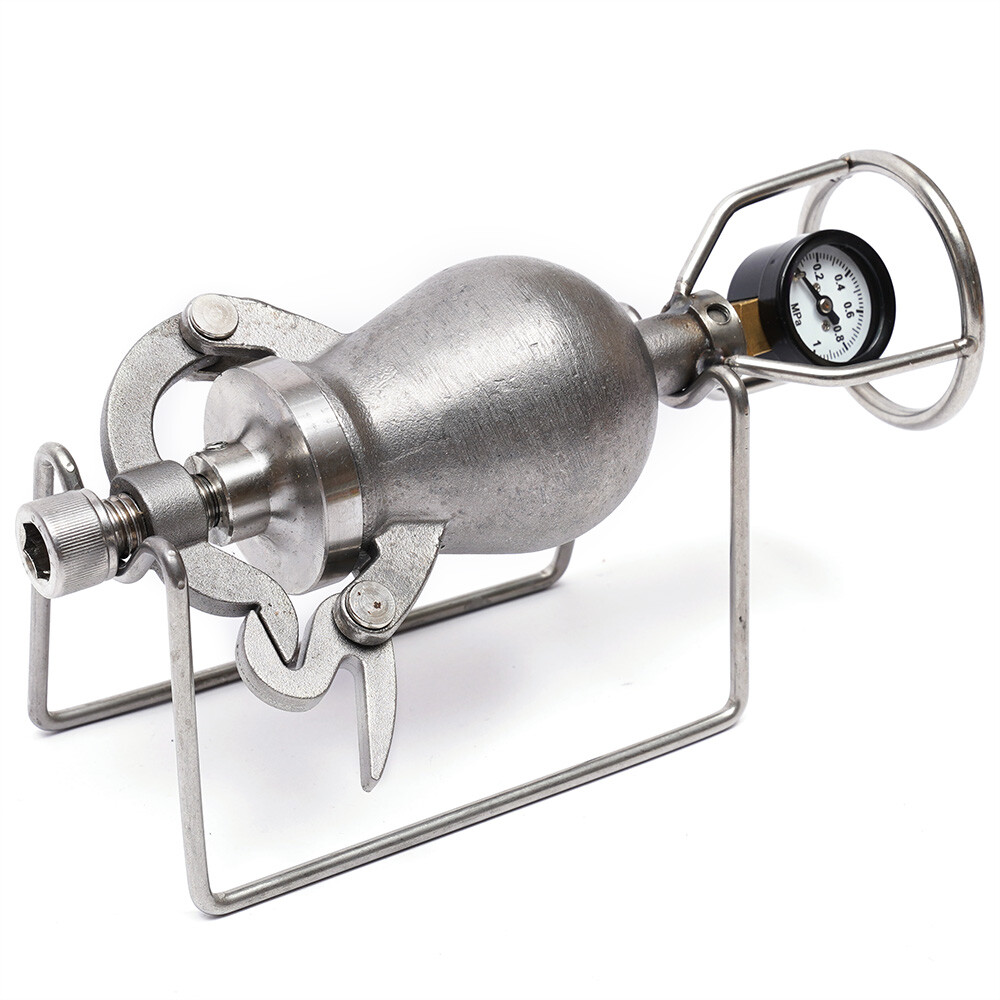 Popcorn Maker Hand-cranked Cannon Corn Popper Pop Corn Puffing Machine Stainless