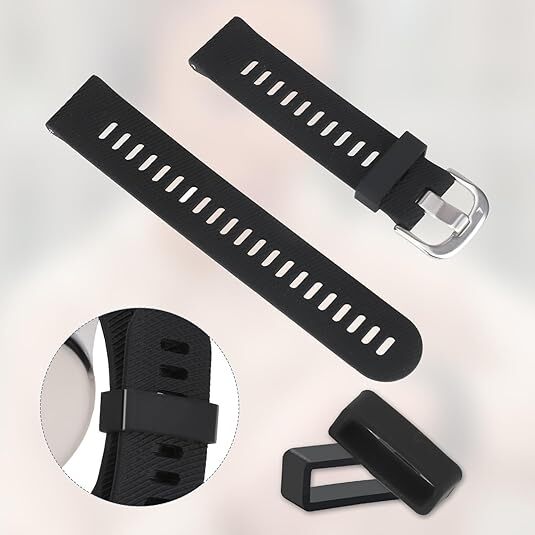 10-Pack Watch Strap Band Hoop Silicone Loop Retainer Buckle Holder Ring Keeper