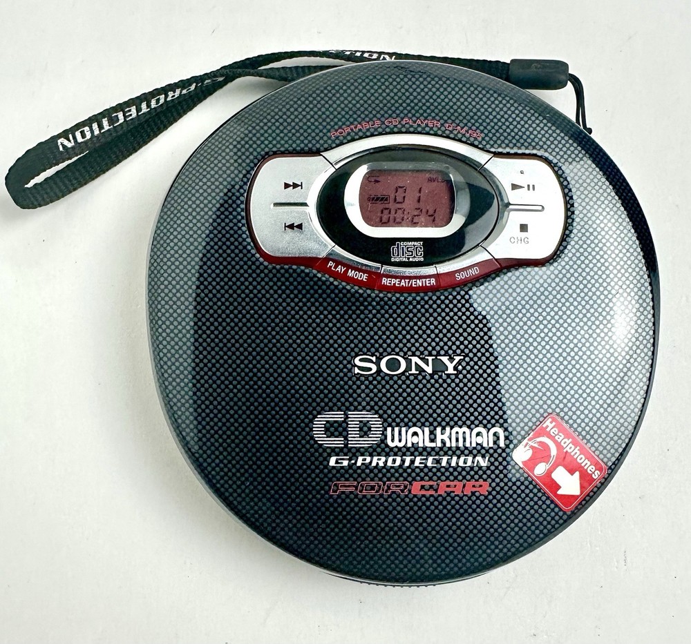 Sony CD Walkman D-MJ95 Portable CD Player, W Bundle, ( Tested ) Read Decription