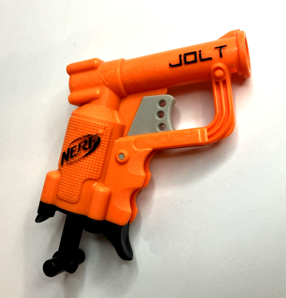 NERF N-Strike Jolt Blaster Orange & Black Single Shot Tested