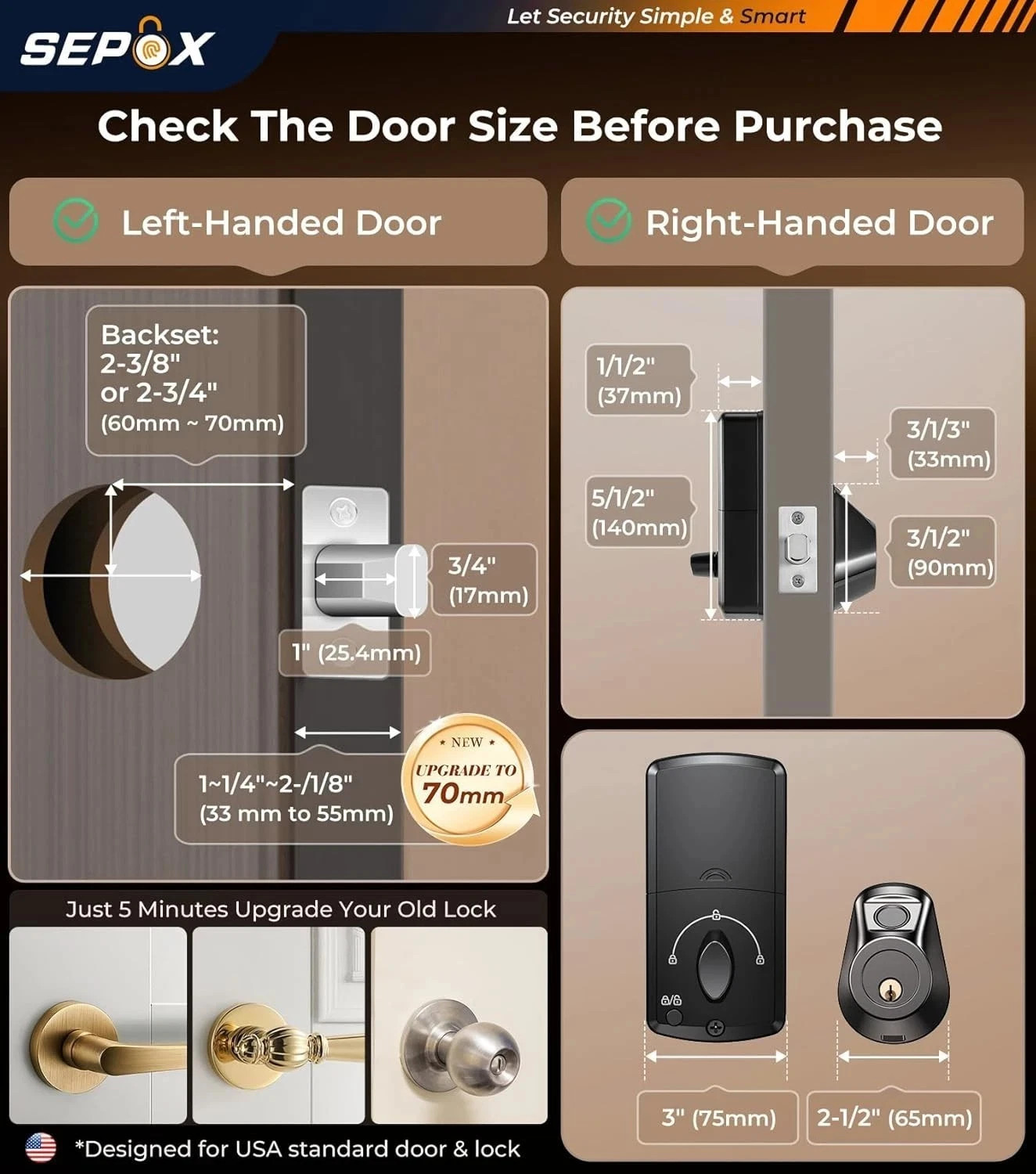 NEW Smart Door Lock Biometric Bluetooth Fingerprint Key Keyless Entry APP Home