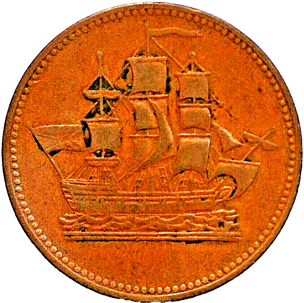 Canada token Breton 997 Ships Colonies Commerce