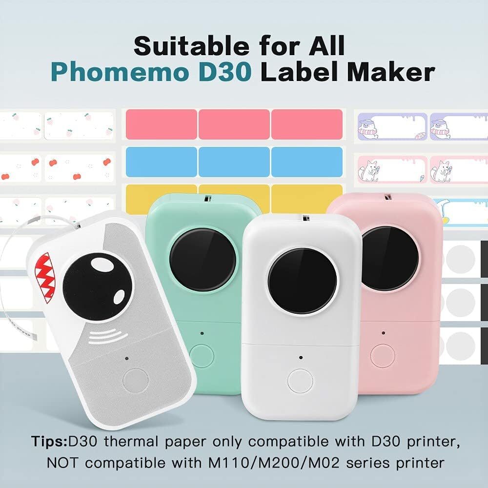 3Roll Phomemo Label Printer Tape Starry Sky Pattern Sticker Label for D30 Q30S