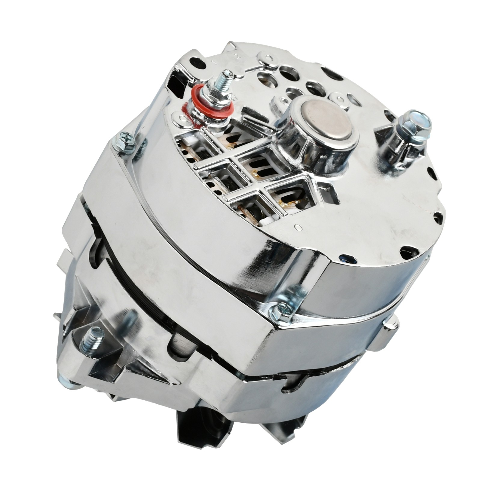 150 Amp 1 or 3 Wire Alternator Chrome Aluminum 37293 For GM Chevy 10SI/10DN/12SI