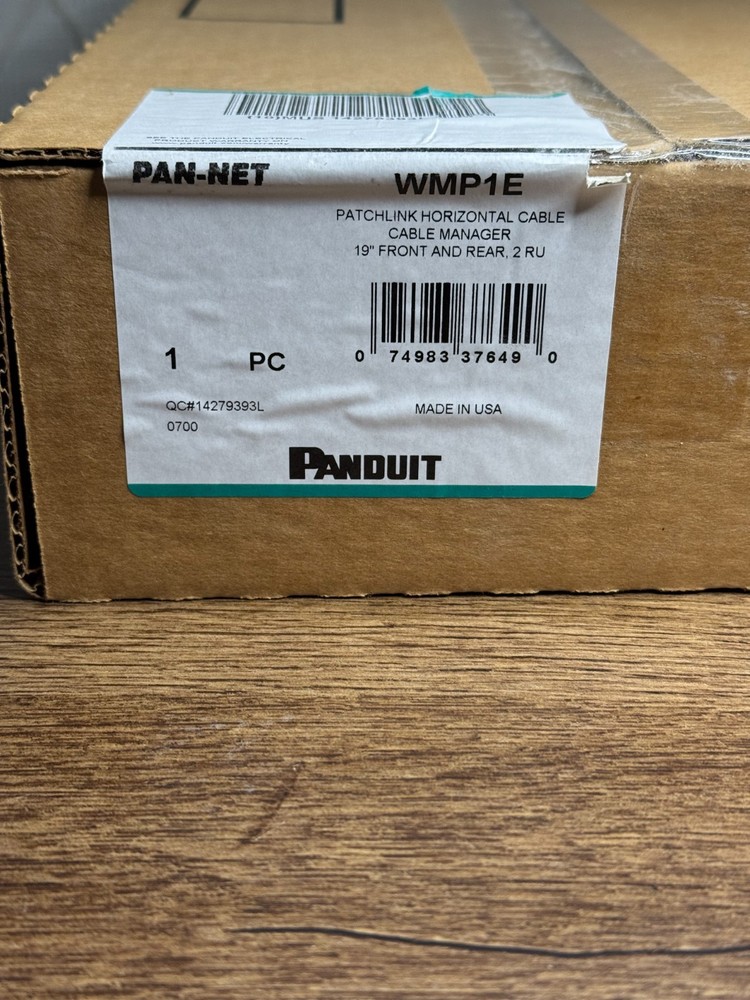 New Panduit Patchlink WMP1E Horizontal Cable Manager 19" Front & Rear 2RU