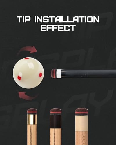 Pool Cue Tips 5 Layer Pooltick Tips (Hardnessoft/Medium/Hard) 10.5mm S