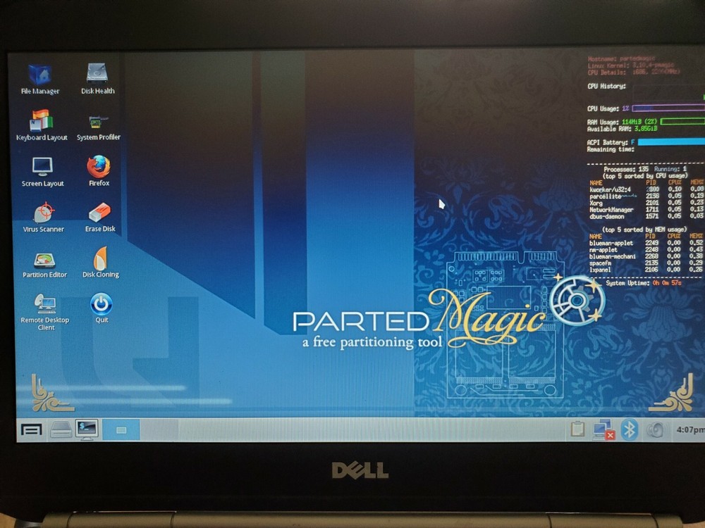 Parted Magic Live OS Linux/Windows Partition Manager 4G USB Stick