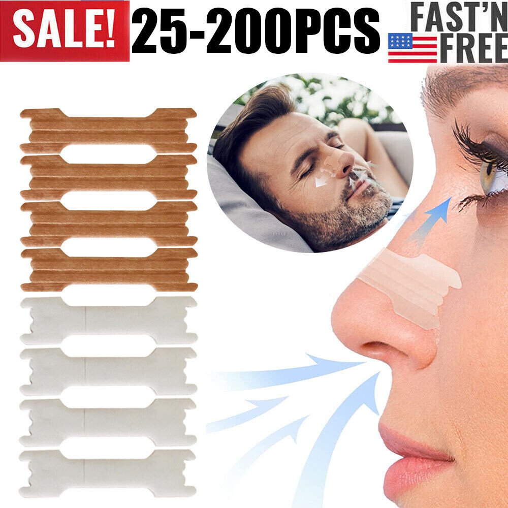NASAL STRIPS Breathe Nose Better Reduce Snoring Now Apnea Adhesive Right Sleep