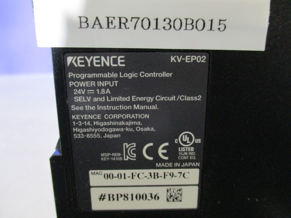 KEYENCE KV-EP02 KV-NC32EXT KV-NC32ET PLC Modules Set USED