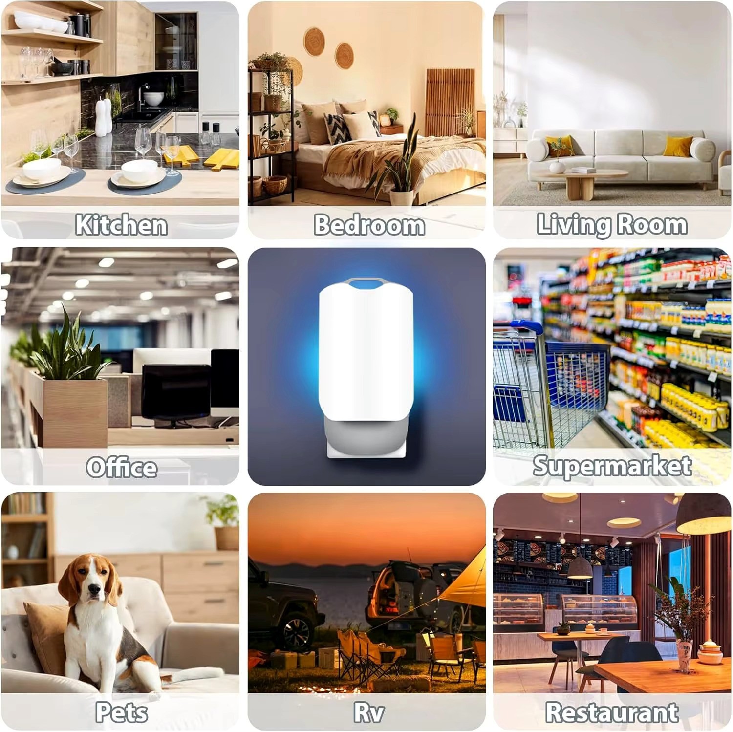 Indoor Plug-In Fruit Fly Insect Trap for Flies, Gnats, Bugs, Dimmable UV Light