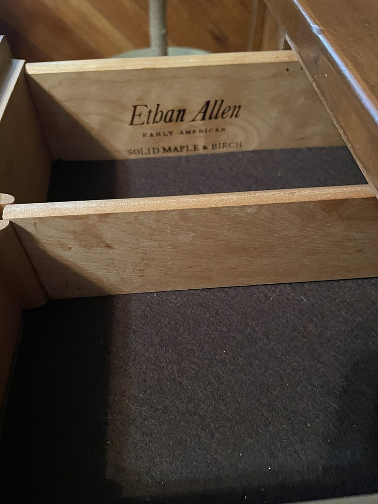 ethan allen maple hutch