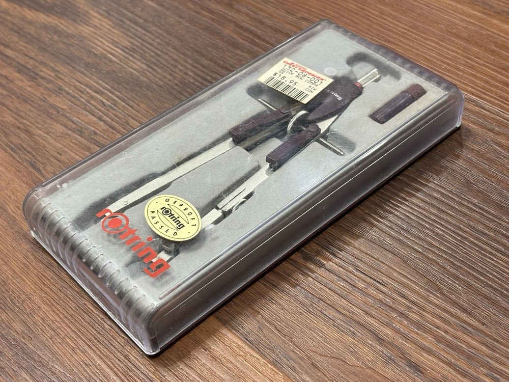 Vintage Rotring Protractor Drafting Tool With Case Made In Germany