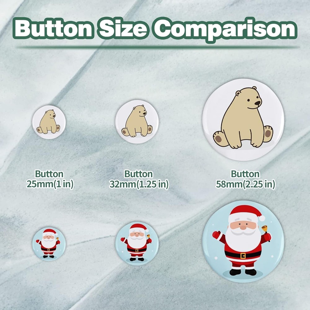 300 Sets 25mm Button Supplies for Maker Machine - Badge Kit