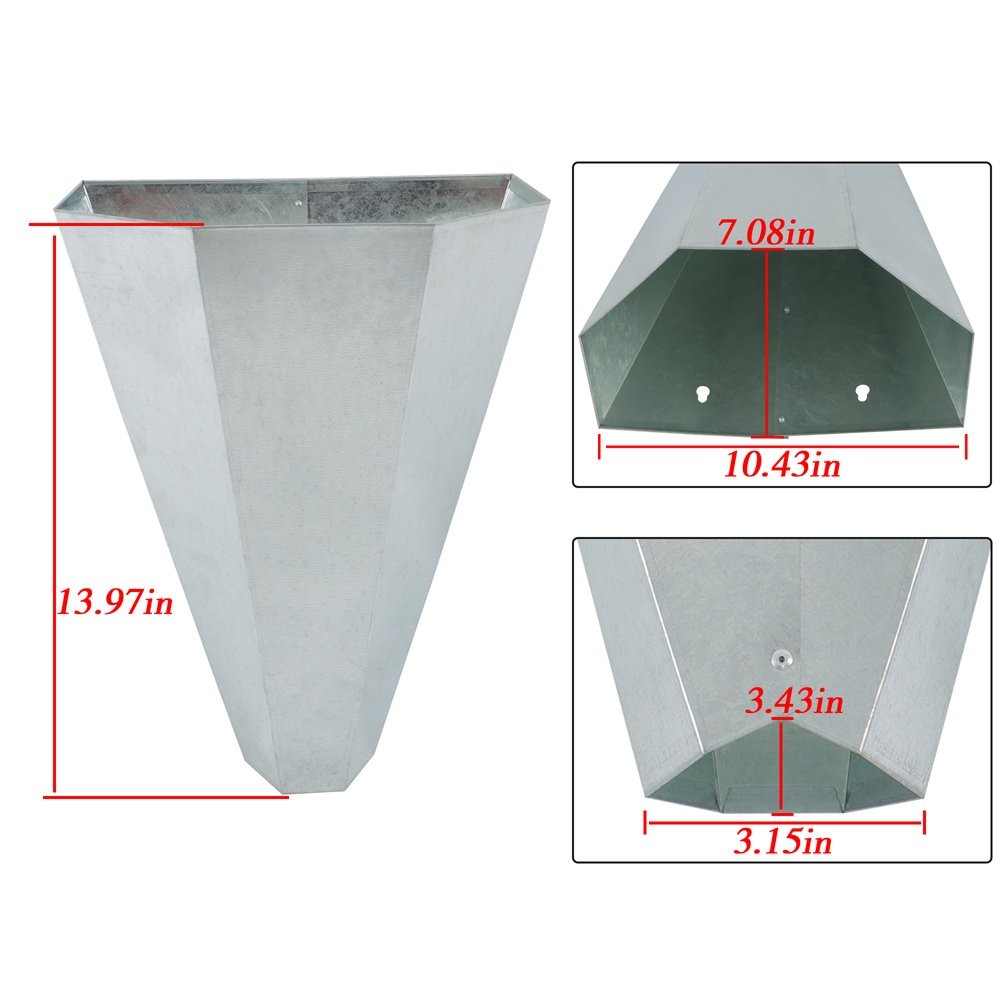 4 Pack Poultry Restraining Cone Medium Size Chicken Cone Flat-Back For Birds