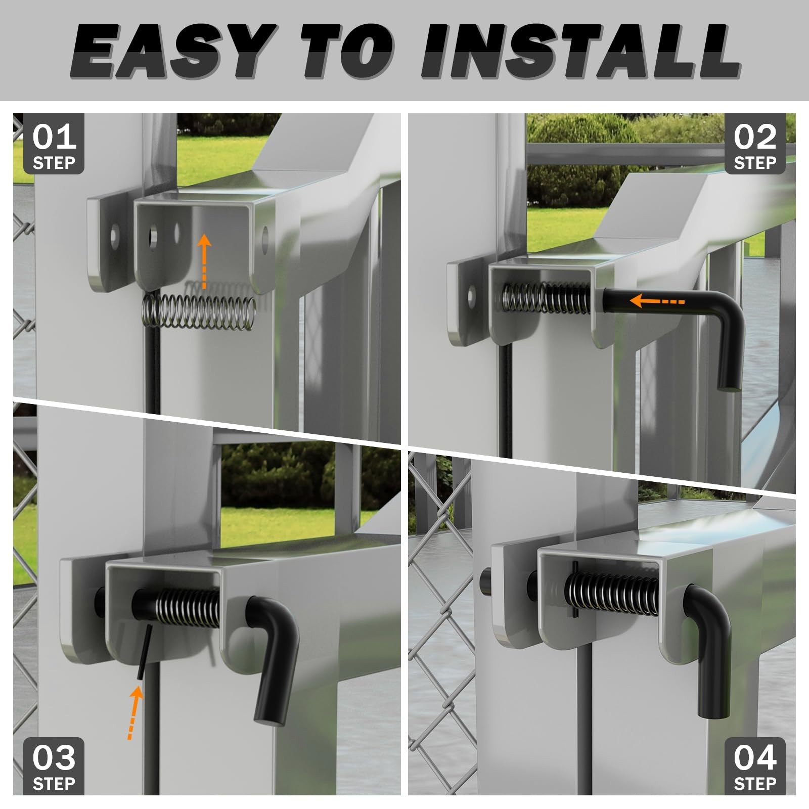 819T Trailer Gate Spring Latch Kit with Extra Pins 2 Pack Trailer Gate Pins